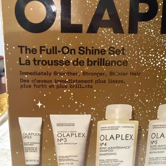 OLAPLEX Full-On Shine Set with Gold and White Packaging (New) - Picture 2 of 16